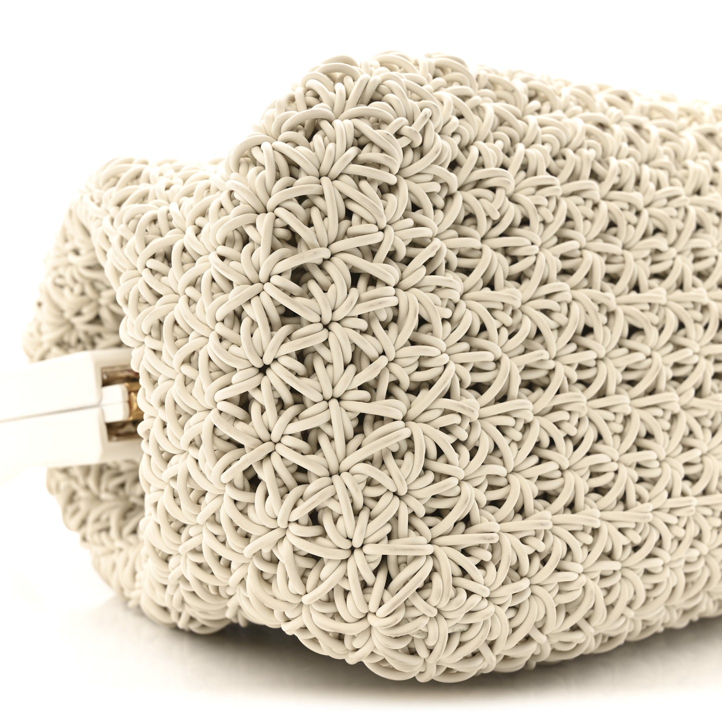 Rubber Crochet Medium The Point Triangle Bag Chalk