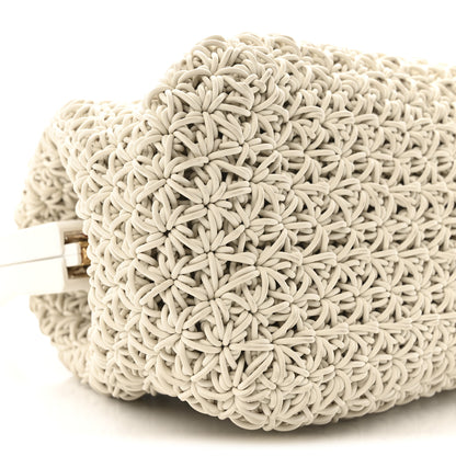 Bottega Veneta Rubber Crochet Medium The Point Triangle Bag Chalk 8 of 11
