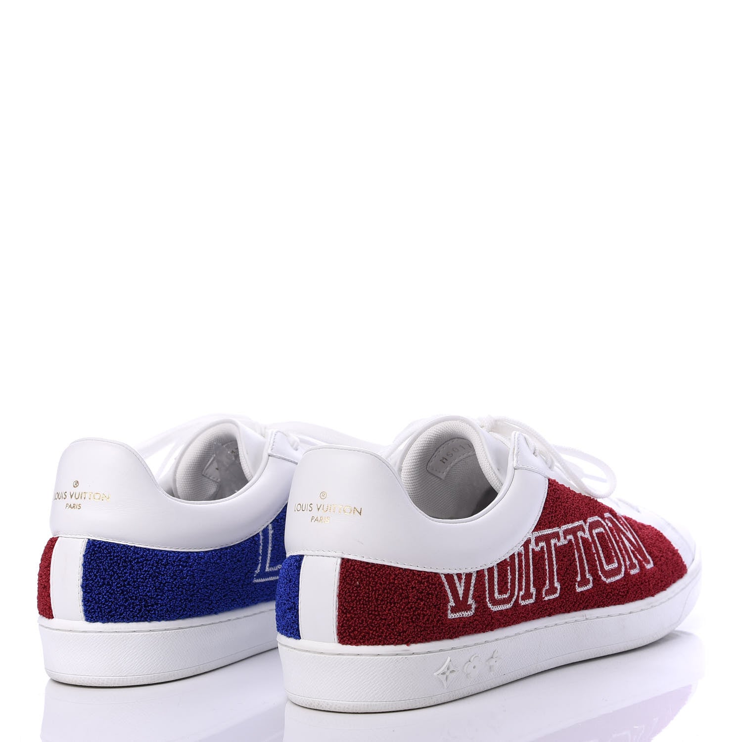 Louis Vuitton Calfskin Luxembourg Sneakers 8 Red Blue White 4 of 9
