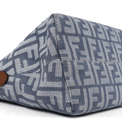 Fendi Denim Vitello Grace FF Mini By The Way Boston Bag  Blue 10 of 11