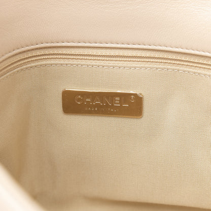 Chanel Goatskin Quilted Medium 19 Flap Beige 6 of 10
