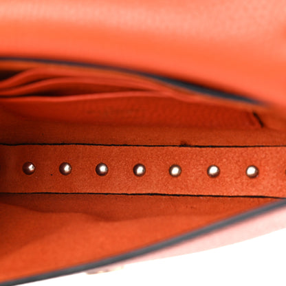 Valentino Garavani Grainy Calfskin Rockstud Crossbody Pouch Orange 5 of 11