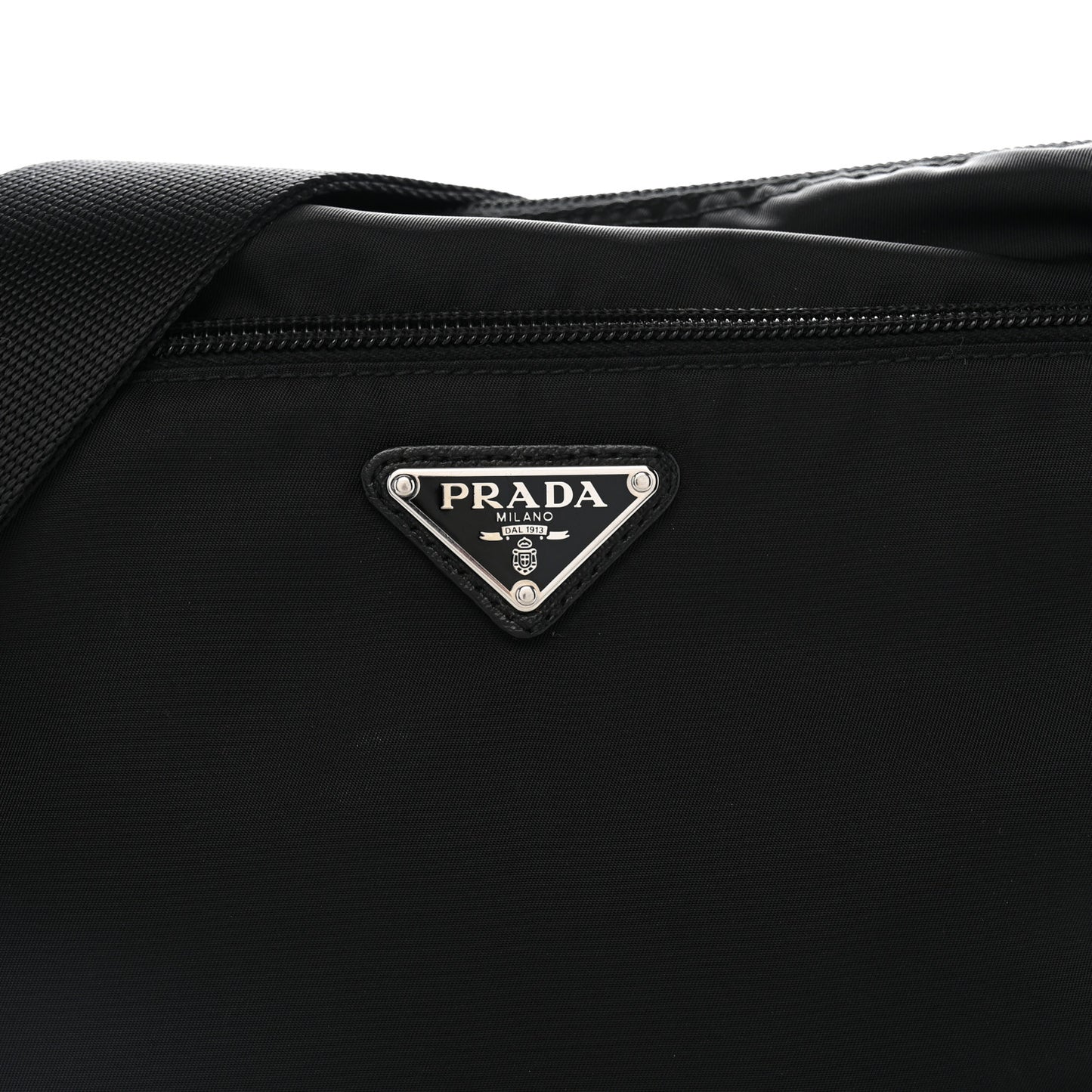 Nylon Vela Messenger Bag Black