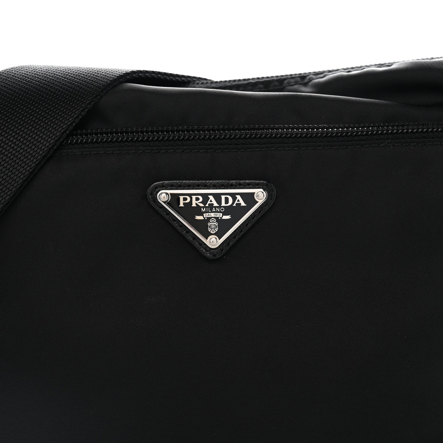 Prada Nylon Vela Messenger Bag Black 7 of 10