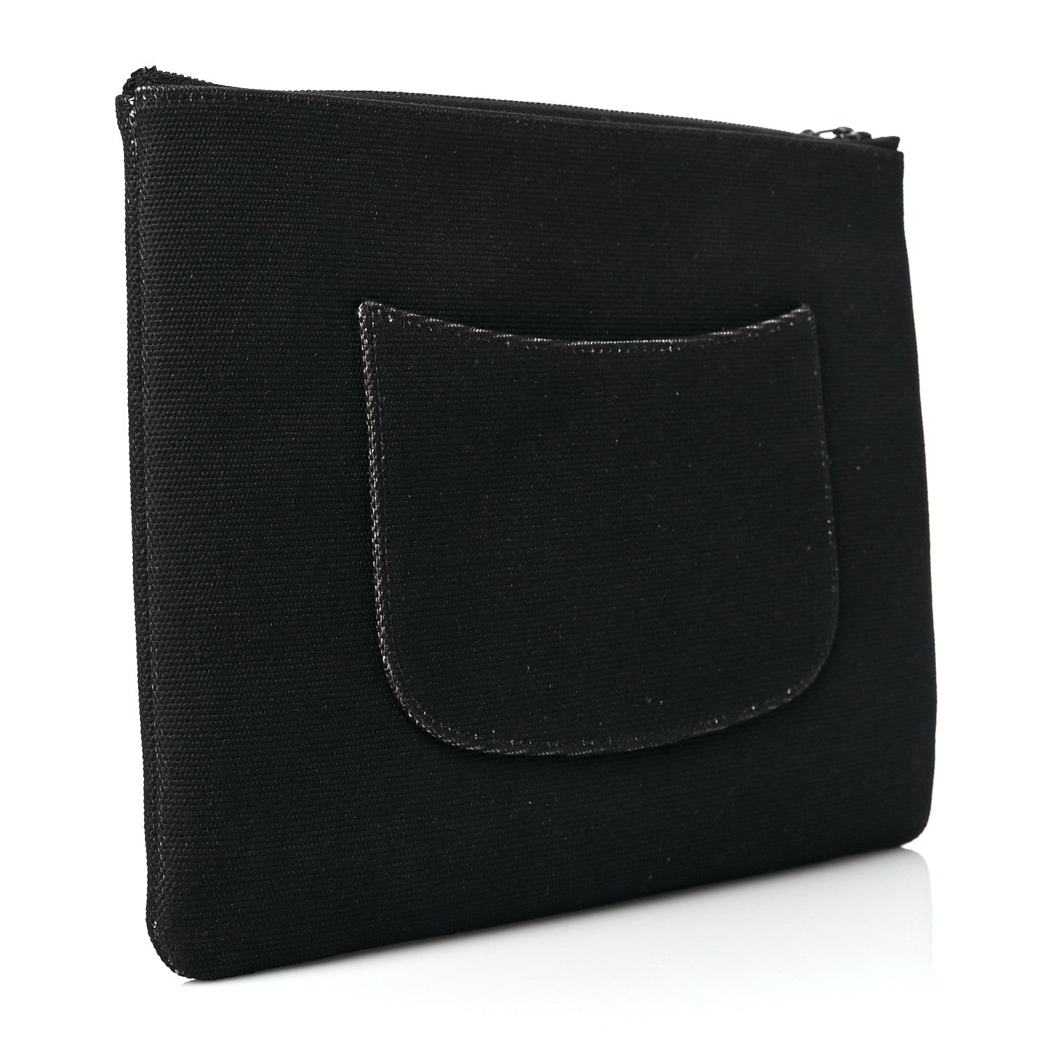 Chanel Canvas La Pausa Large Cosmetic Case Black 3 of 11