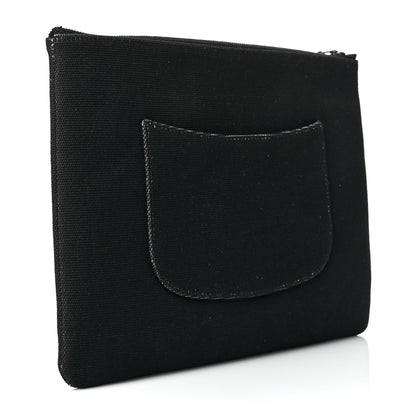 Chanel Canvas La Pausa Large Cosmetic Case Black 3 of 11