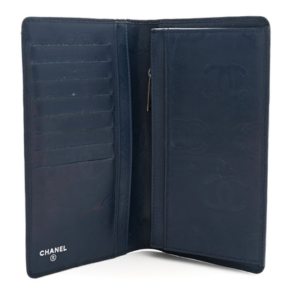 Chanel Calfskin Quilted Cambon Yen Wallet Blue 5 of 10