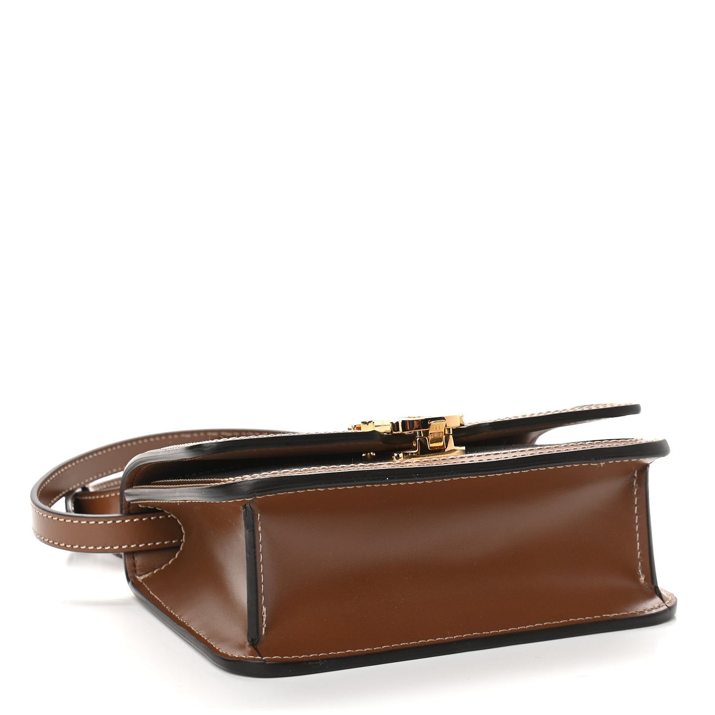 Canvas Calfskin Small TB Bag Natural