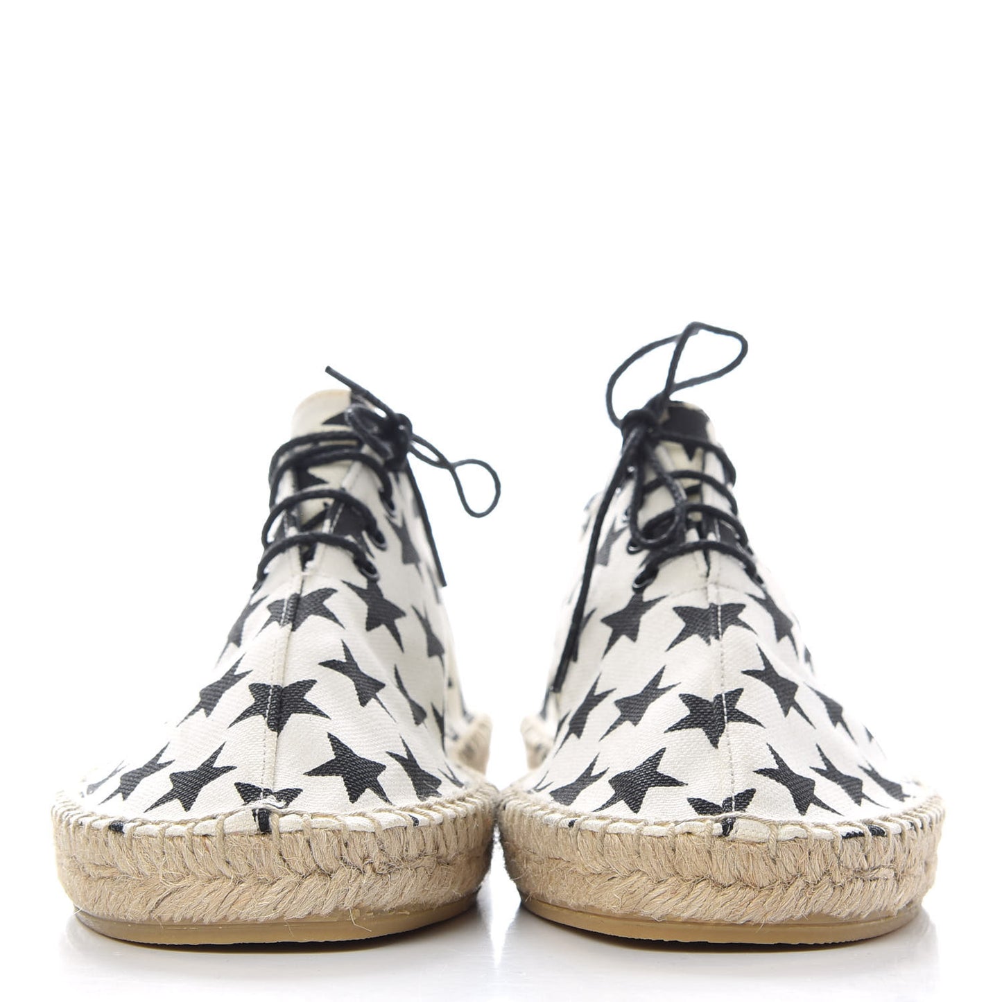 Canvas Espadrille Stars Sneakers 36.5 Cream Black