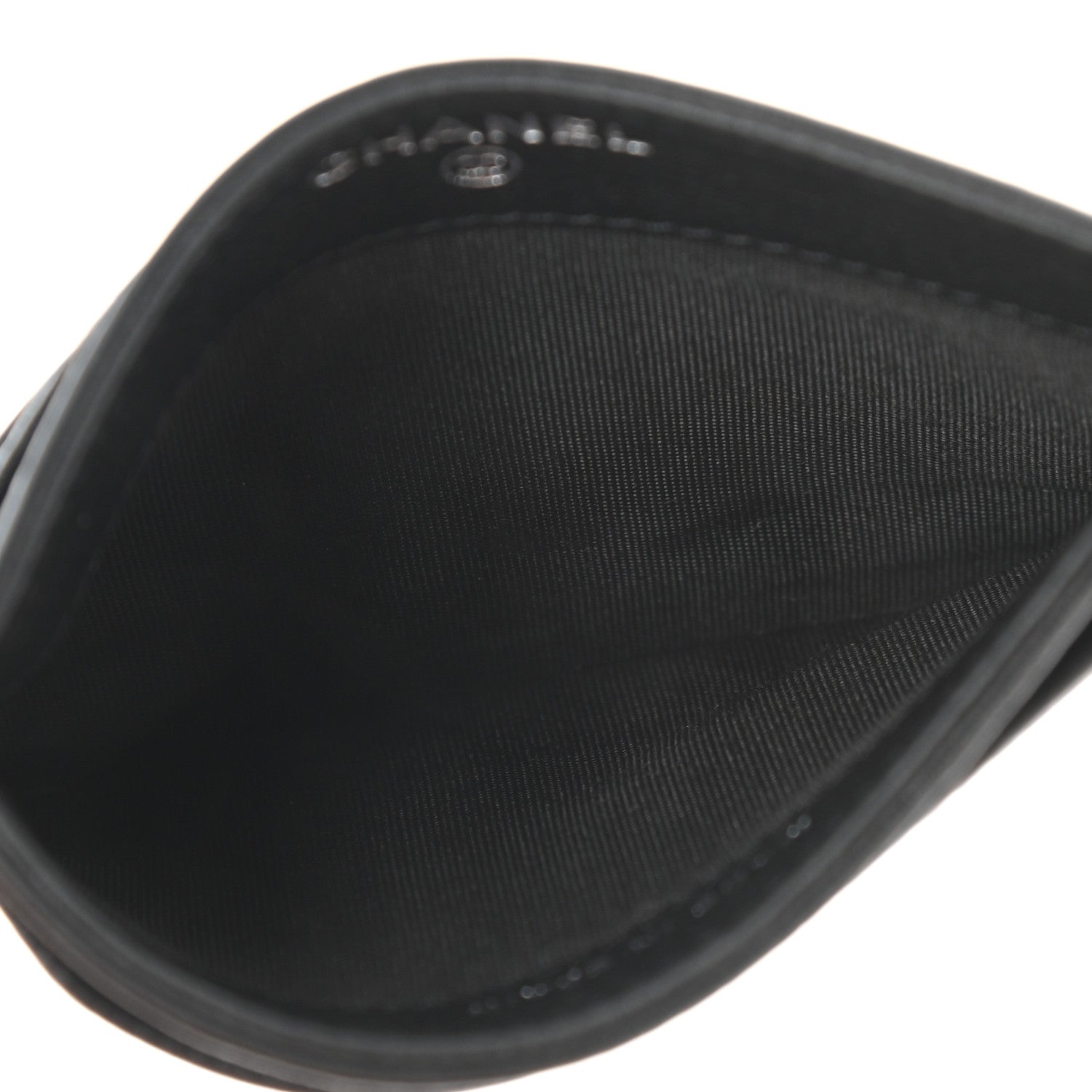 Chanel Grained Calfskin CC Card Holder Black 5 of 10