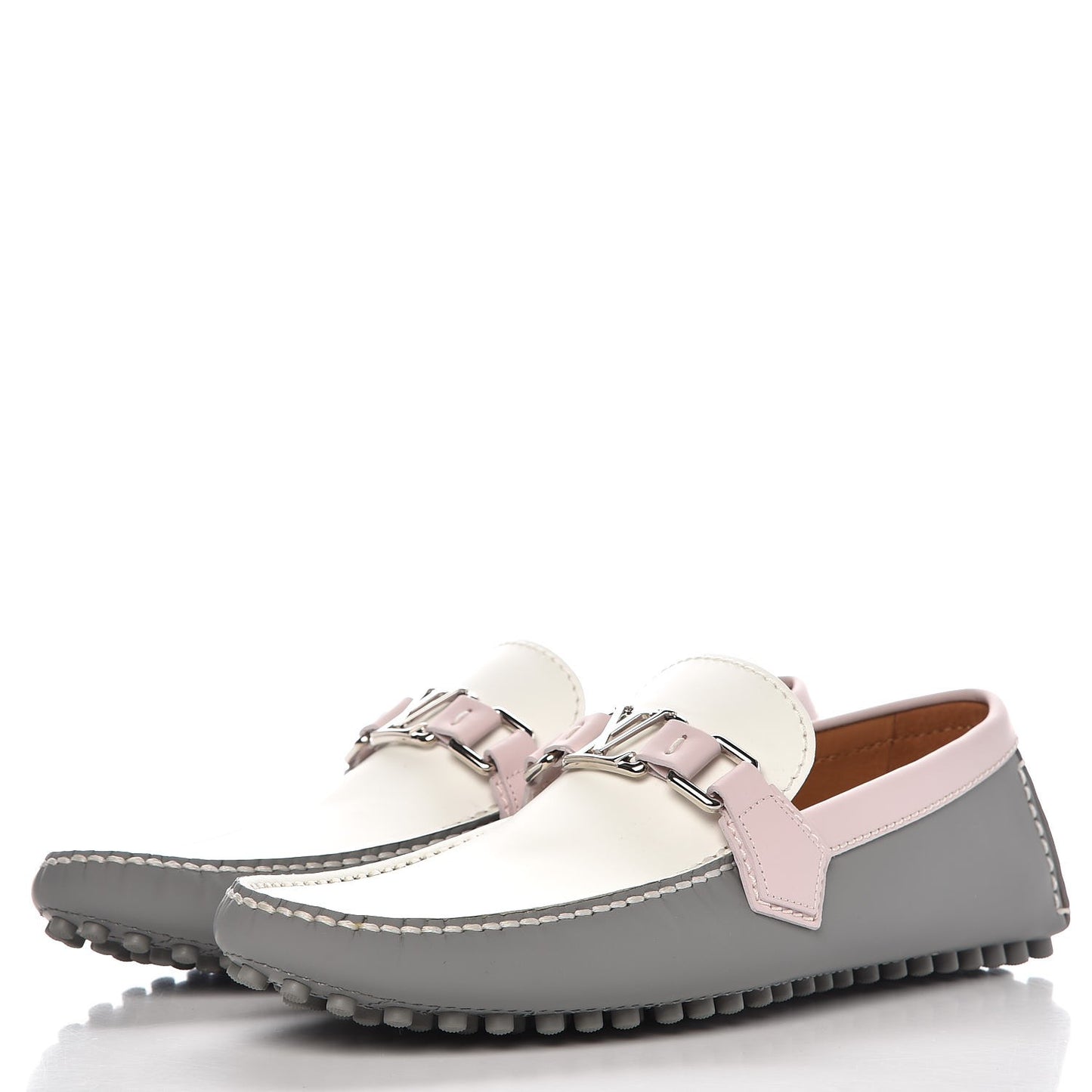 Rubber Mens Hockenheim Mocassins 6 Grey Pink