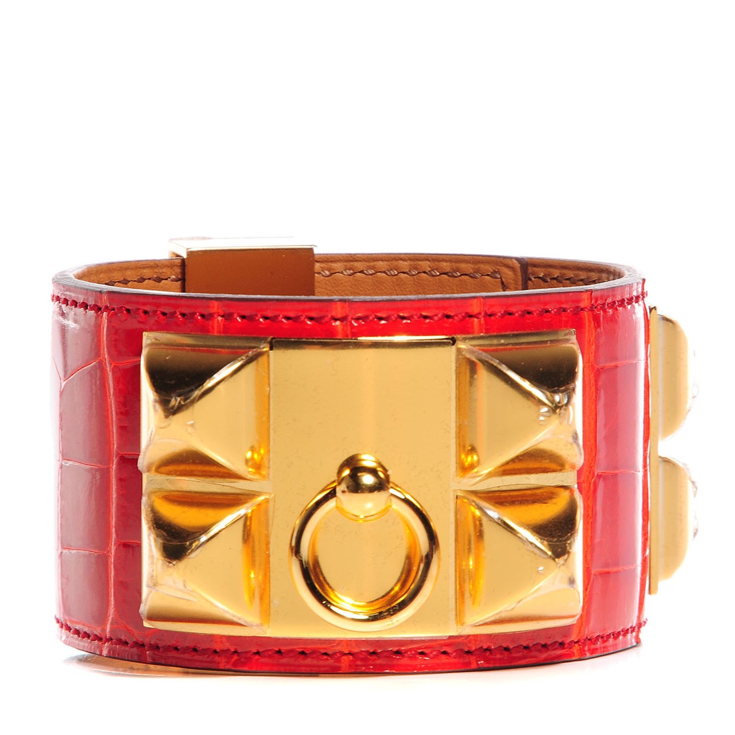 Shiny Alligator Collier De Chien CDC Bracelet S Geranium