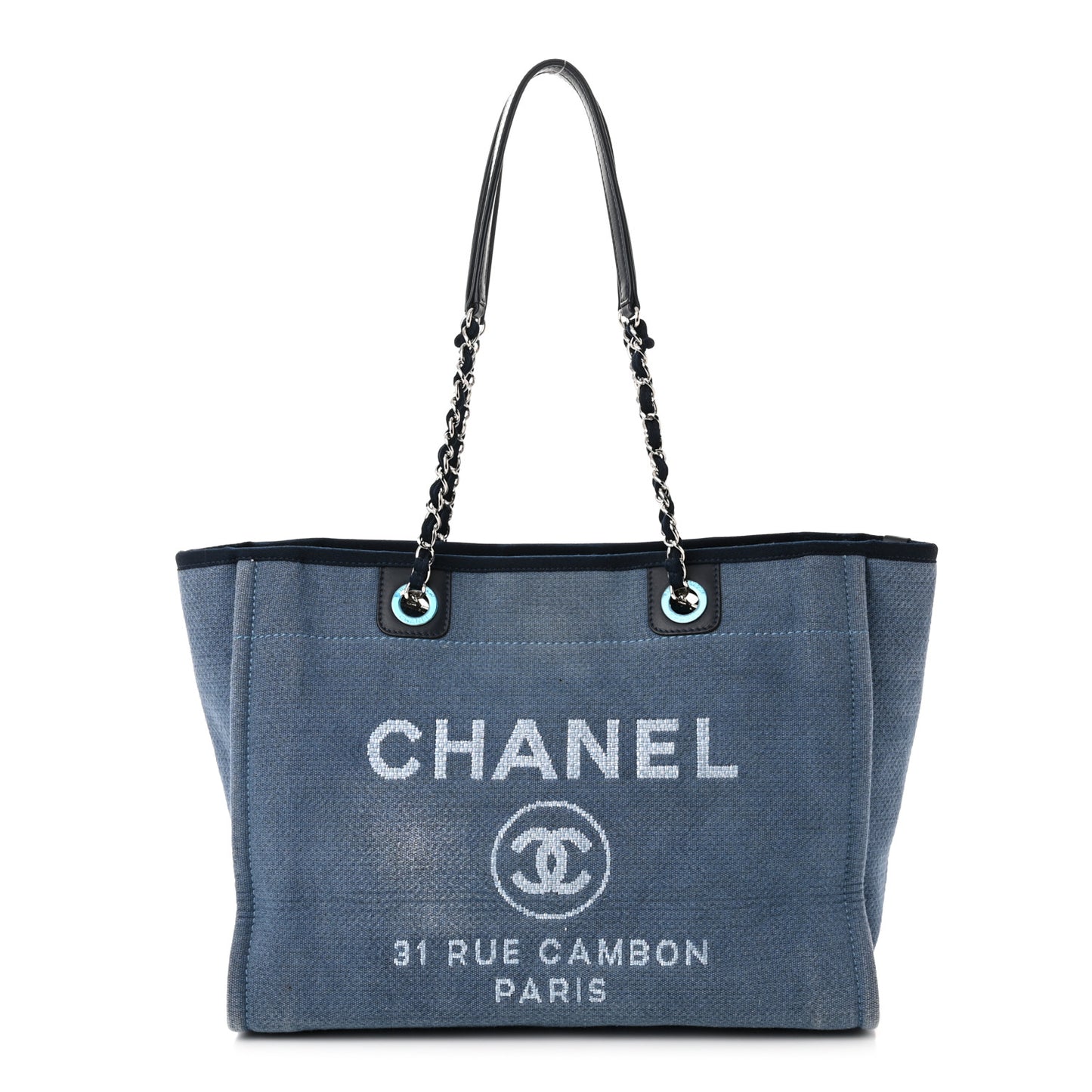 Canvas Small Deauville Tote Blue