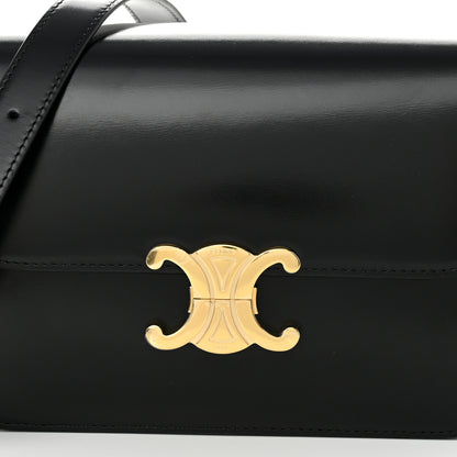 Celine Shiny Calfskin Medium Triomphe Black 8 of 10