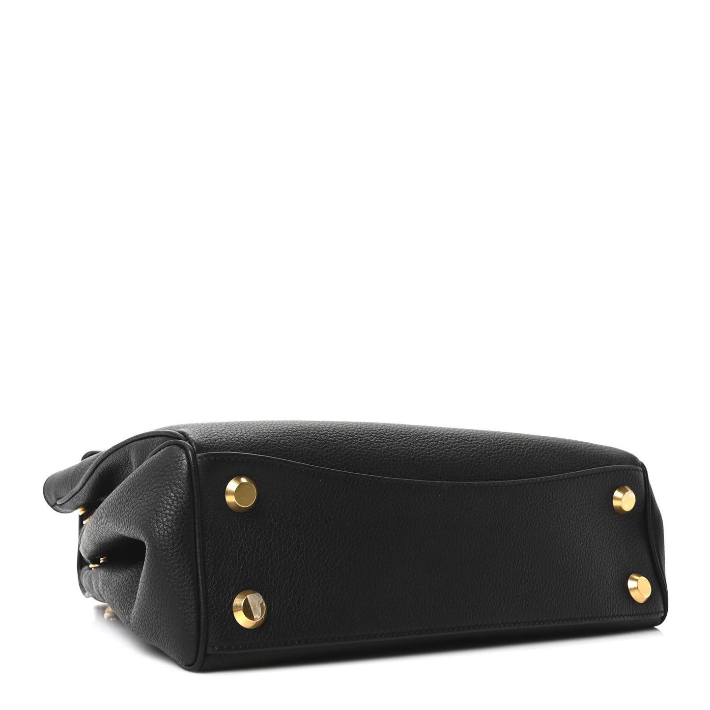 Grained Calfskin Small Rodeo Top Handle Handbag Black