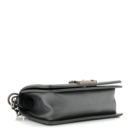 Chanel Metallic Calfskin Quilted Small Boy Flap Dark Silver 4 of 14