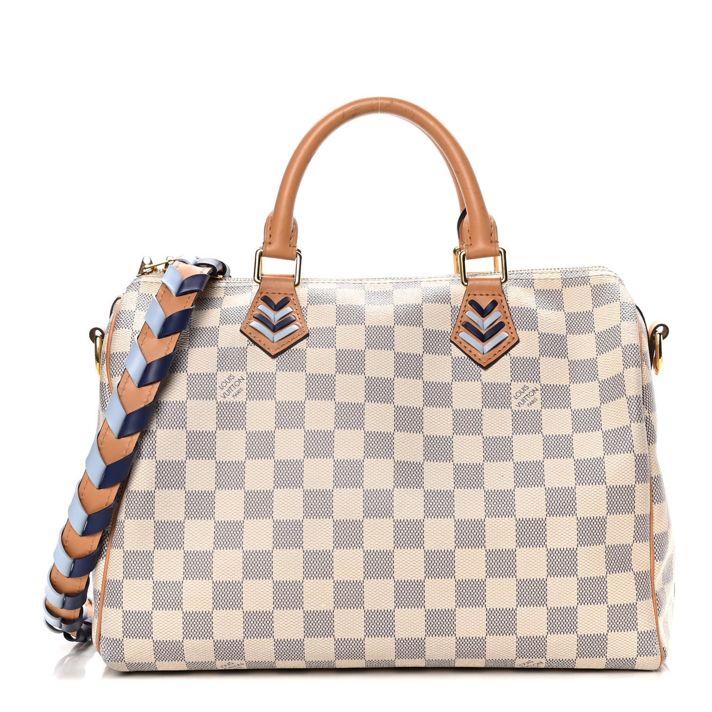 Damier Azur Braided Speedy Bandouliere 30 Blue