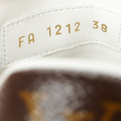 Louis Vuitton Calfskin Monogram Debossed Time Out Sneakers 38 White 10 of 11