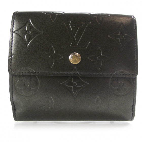 Mat Monogram Elise Wallet Black