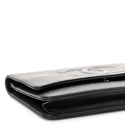 Chanel Caviar Timeless CC Wallet On Chain WOC Black 10 of 14