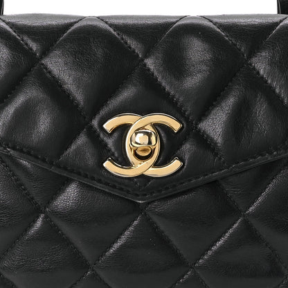 Chanel Lambskin Quilted Flap Waist Belt Bag Black 9 of 11