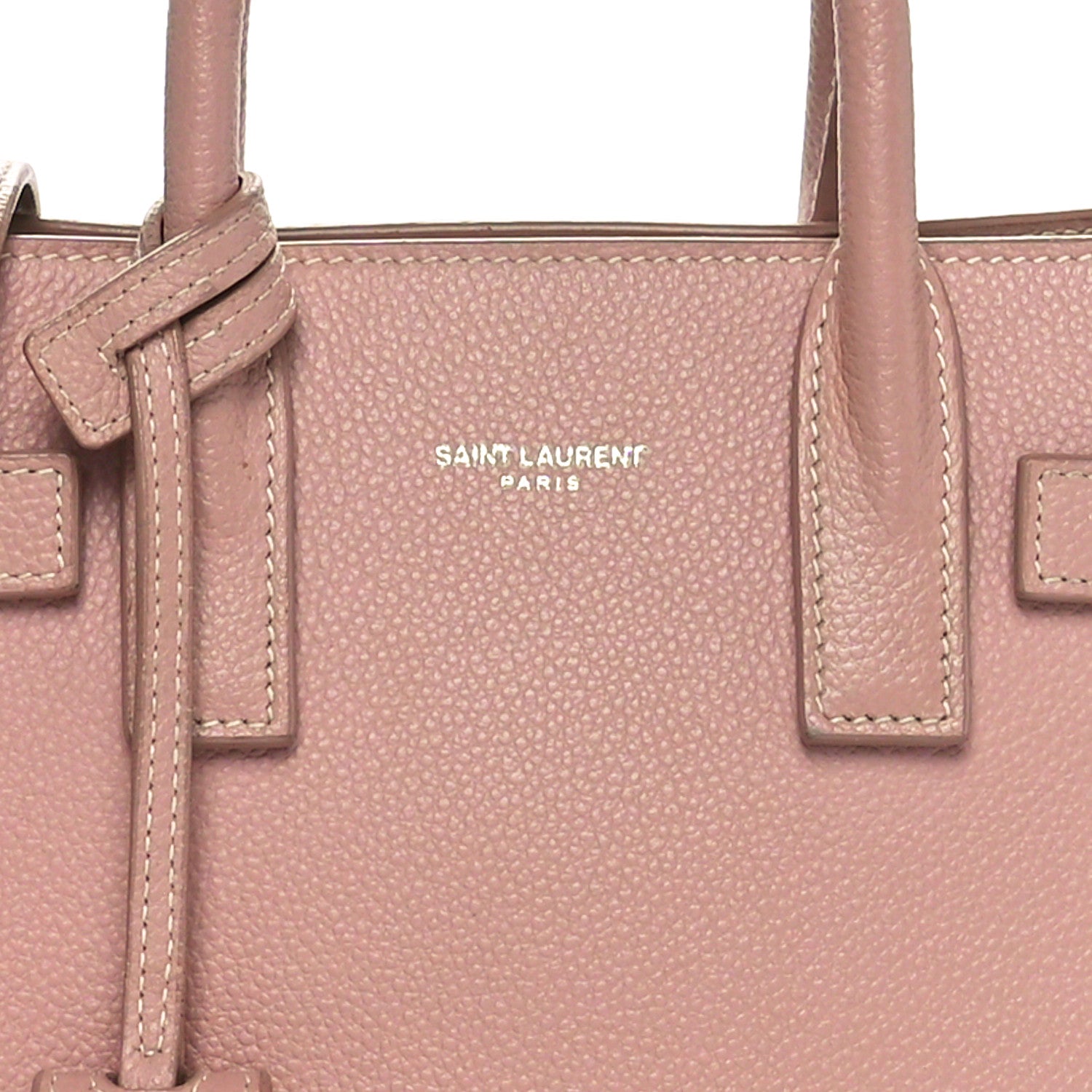 Saint Laurent Grained Calfskin Nano Sac De Jour Antique Rose 8 of 10