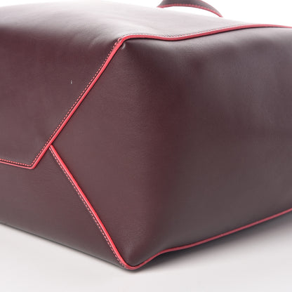 Celine Smooth Calfskin Medium Belt Cabas Phantom Burgundy Pink 6 of 9