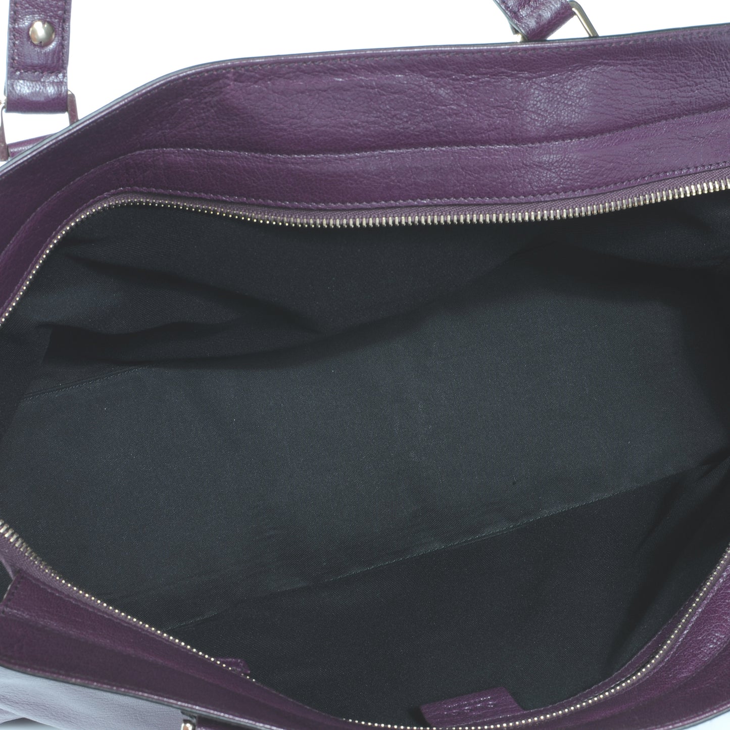Leather Blondie Satchel Purple
