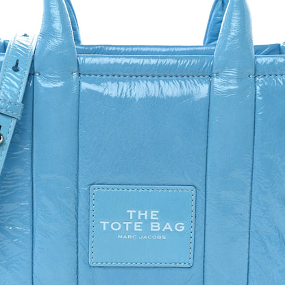 Marc Jacobs Shiny Crinkled Calfskin The Tote Bag Air Blue 7 of 9