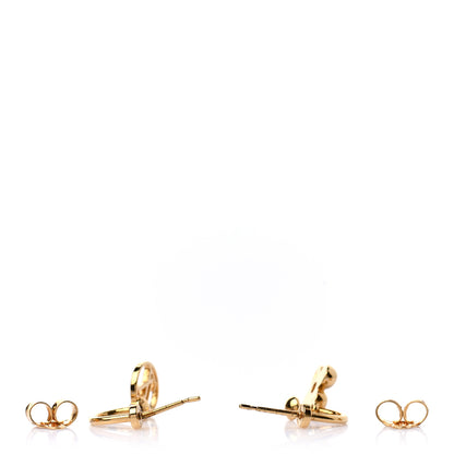 Louis Vuitton Brass Blooming Earrings Gold 3 of 5