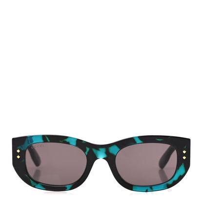 Gucci Acetate Rectangle Frame Sunglasses GG1215S Blue 2 of 9