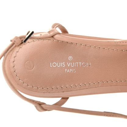 Louis Vuitton Calfskin Urban Twist Slingback Pumps 38 Pink Silver 6 of 10