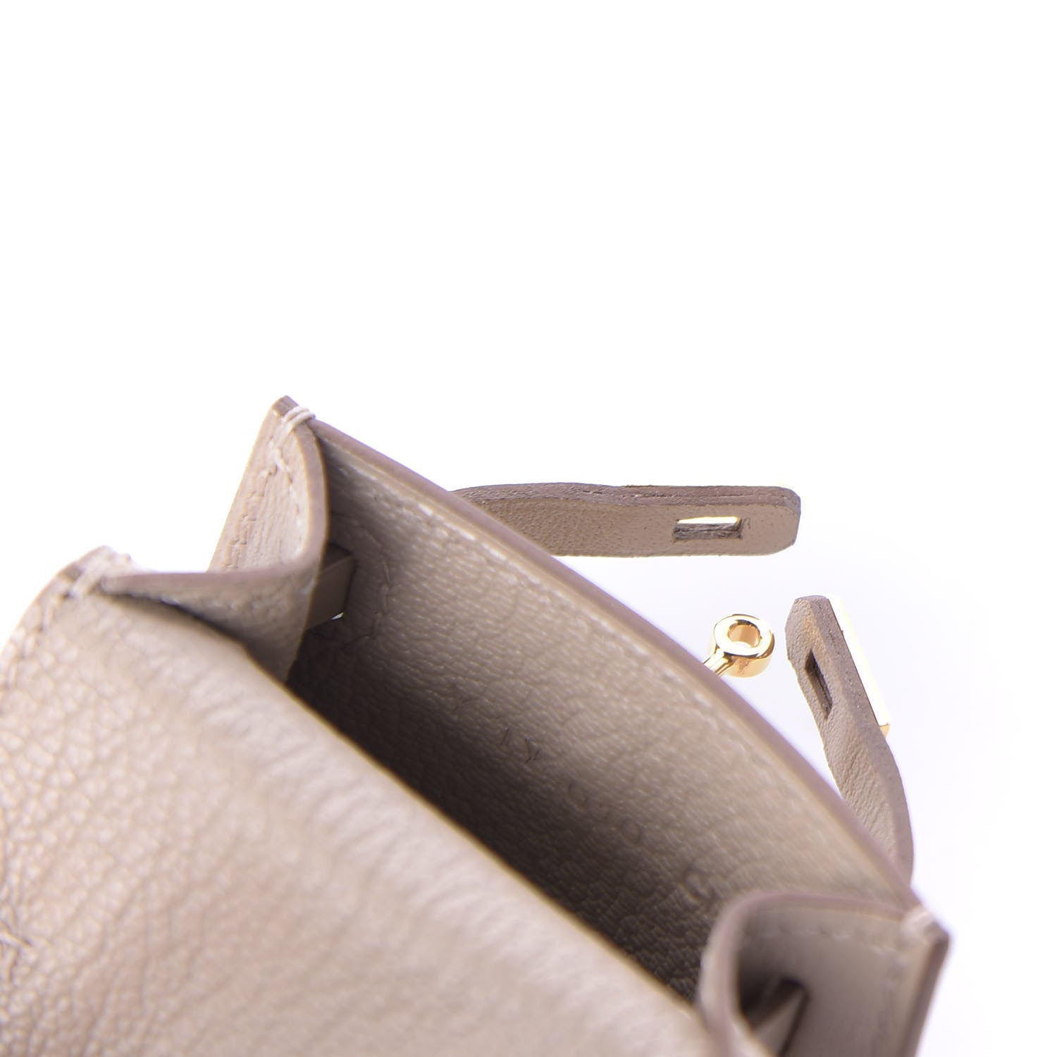 Hermes Tadelakt Mini Kelly Twilly Bag Charm Argile 5 of 8