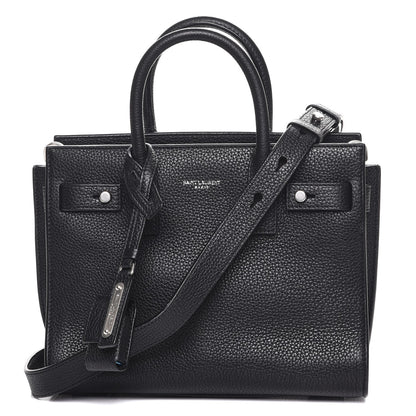 Saint Laurent Grained Calfskin Nano Sac De Jour Souple Black 1 of 8