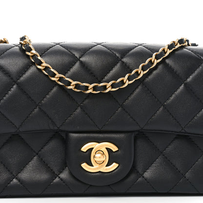 Chanel Lambskin Quilted Mini Rectangular Pearl Crush Flap Black 8 of 11