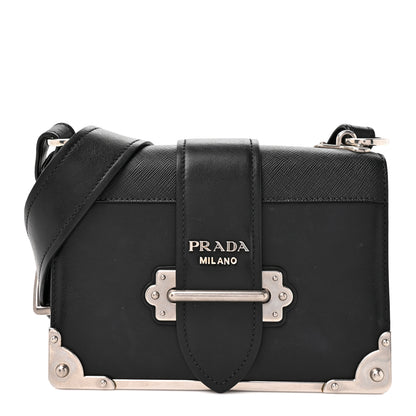Prada City Calf Saffiano Cahier Bag Black 1 of 12