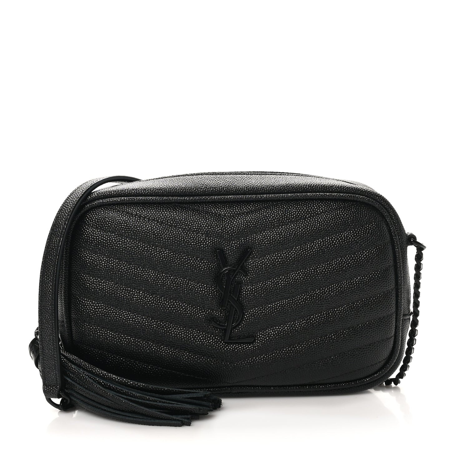 Grain De Poudre Matelasse Monochrome Monogram Mini Lou Camera Bag Black