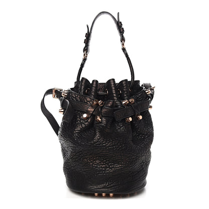 Alexander Wang Pebbled Lambskin Diego Bucket Black Rose Gold Hardware 1 of 8