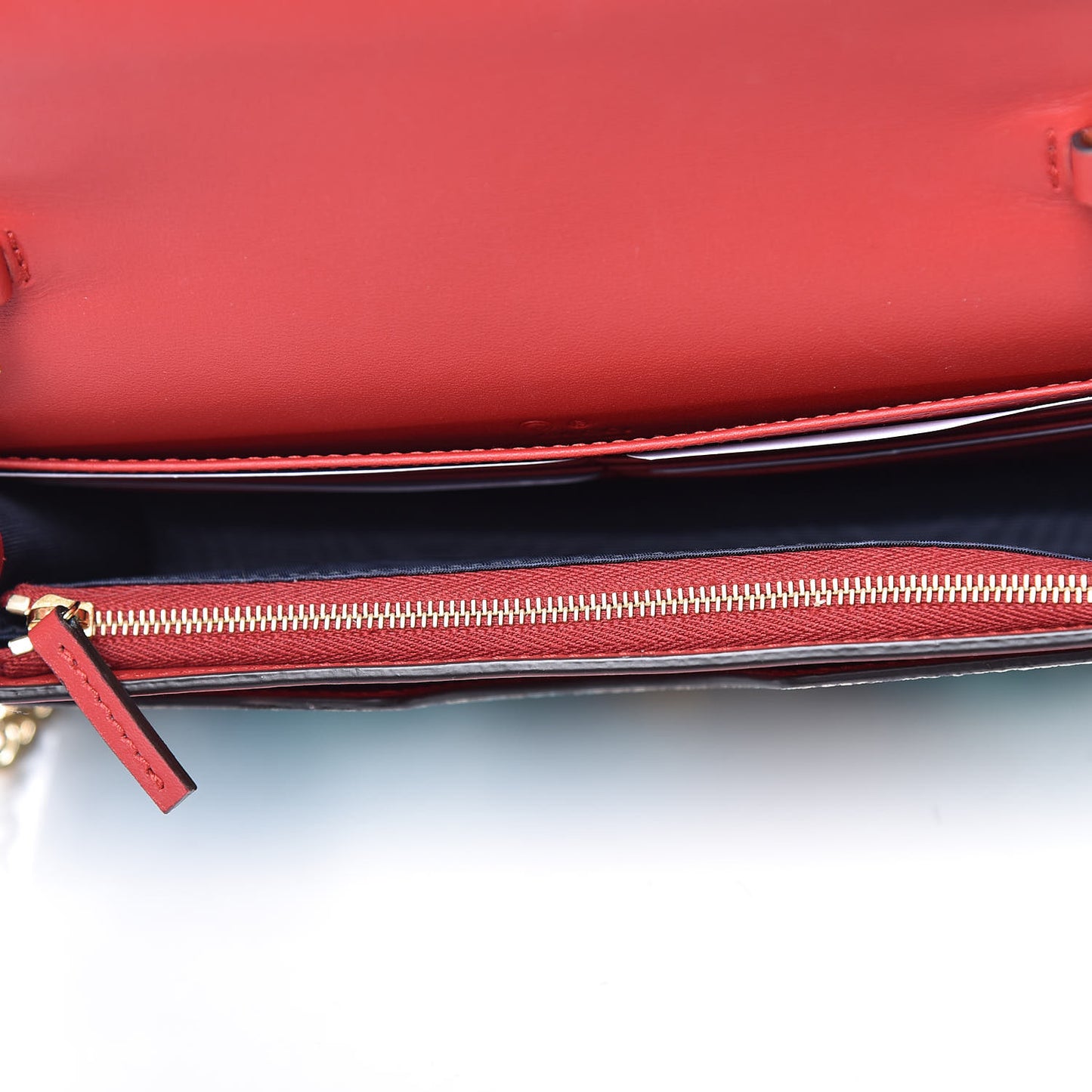 GG Supreme Monogram Blooms Chain Wallet Blue