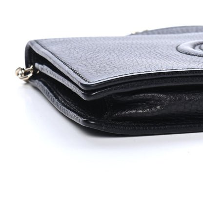 Gucci Pebbled Calfskin Soho Wallet on Chain Black 7 of 9