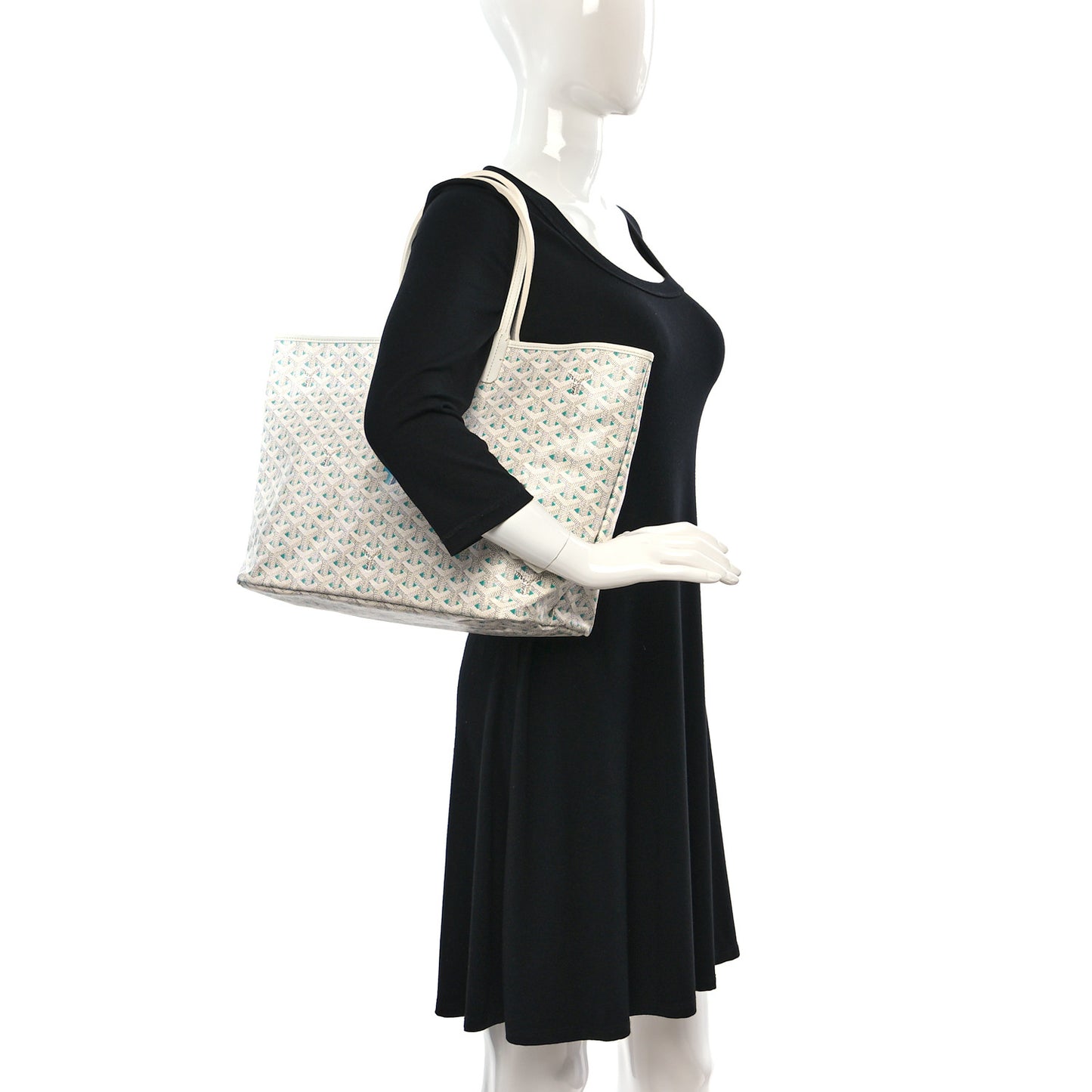 Goyardine Saint Louis Claire Voie PM White Opaline