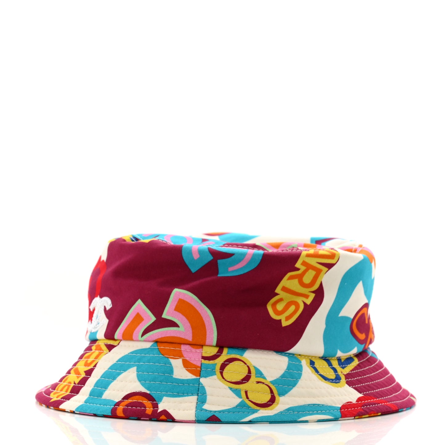 Cotton Cloche Bucket Hat L Pink Red White Turquoise