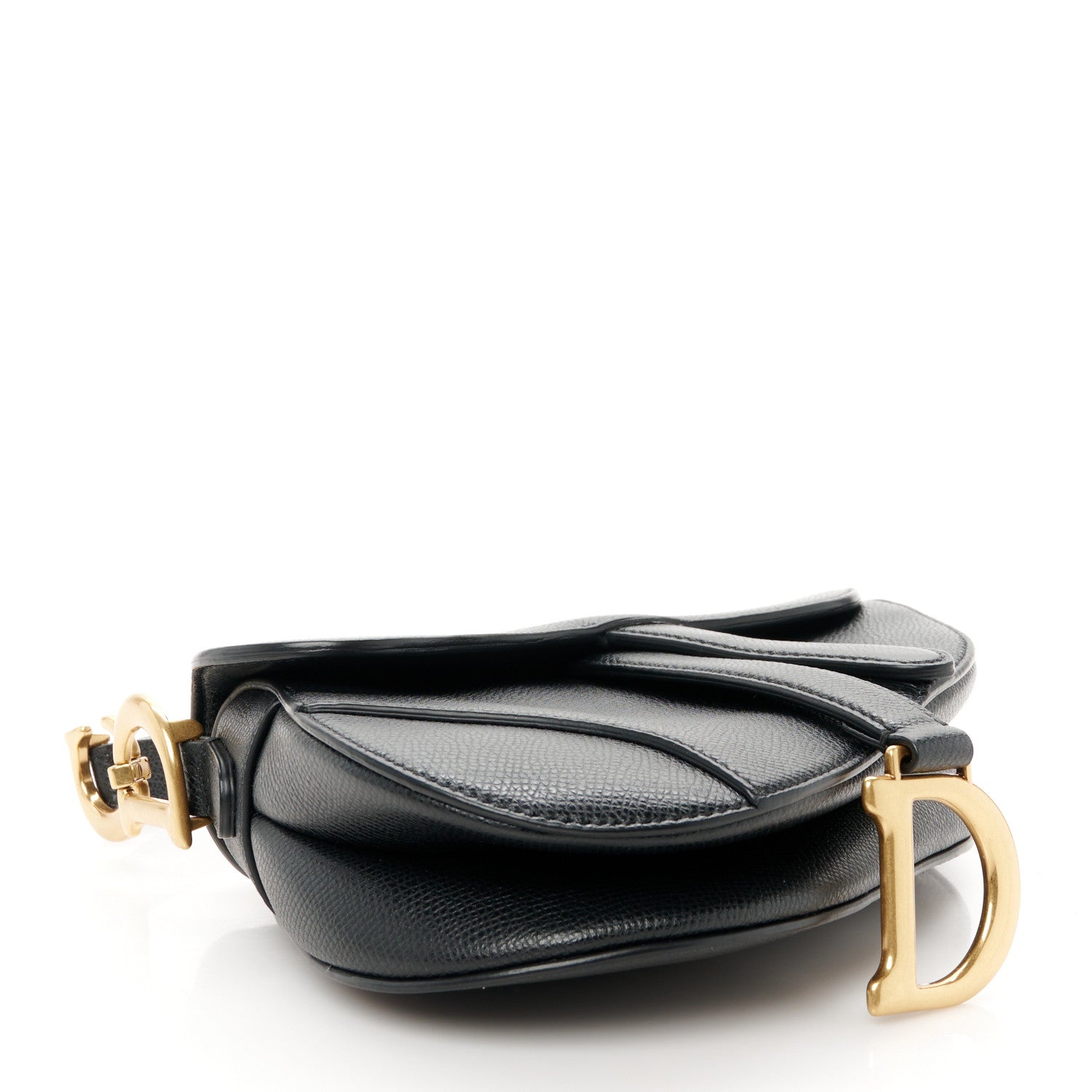 Christian Dior Grained Calfskin Mini Saddle Bag Black 4 of 10