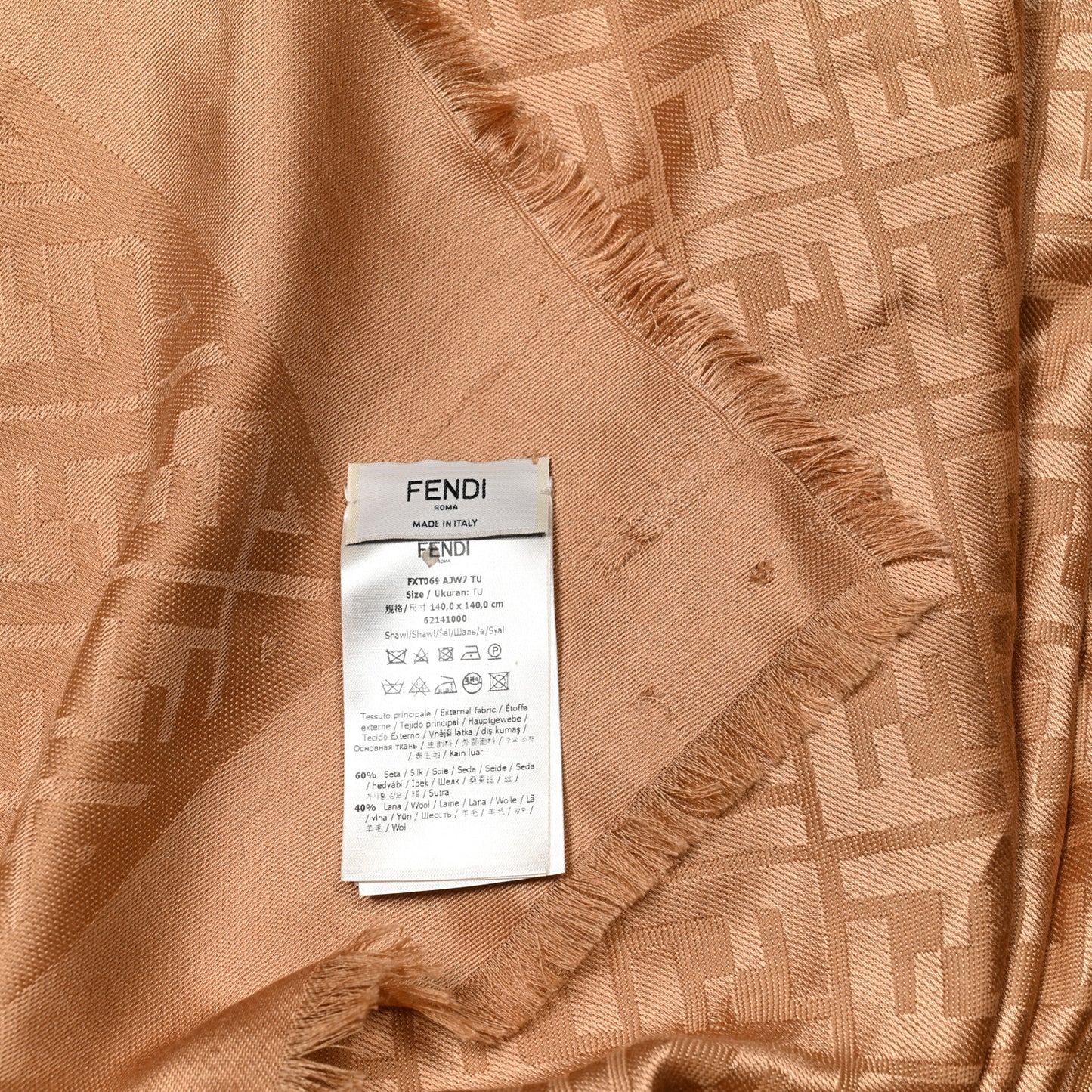 Silk Wool FF Shawl Sabbia