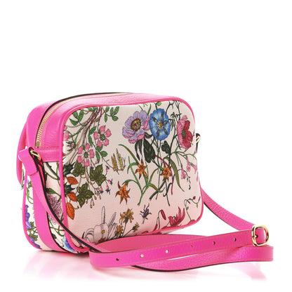 Gucci Canvas Flora Floral Shoulder Bag White Fuchsia Fluo 3 of 11