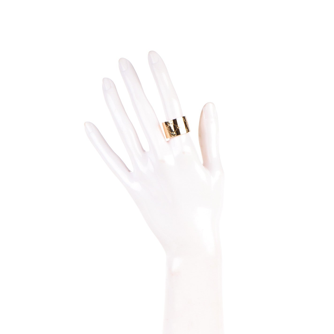 18K Yellow Gold 14mm Icon Wide Band Ring 57 8