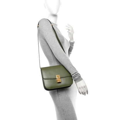 Celine Box Calfskin Classic Box Medium Flap Bag Army Green 2 of 10