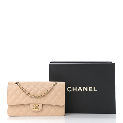 Chanel Caviar Quilted Medium Double Flap Beige 11 of 11