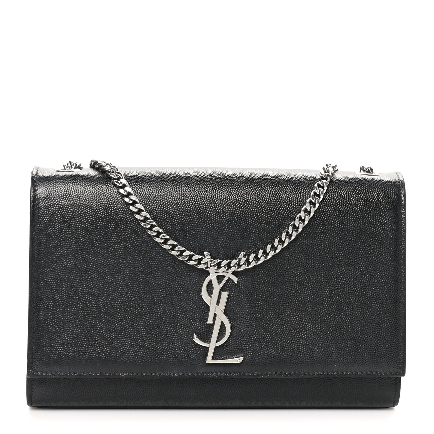 Grain De Poudre Medium Classic Monogram Kate Satchel Black