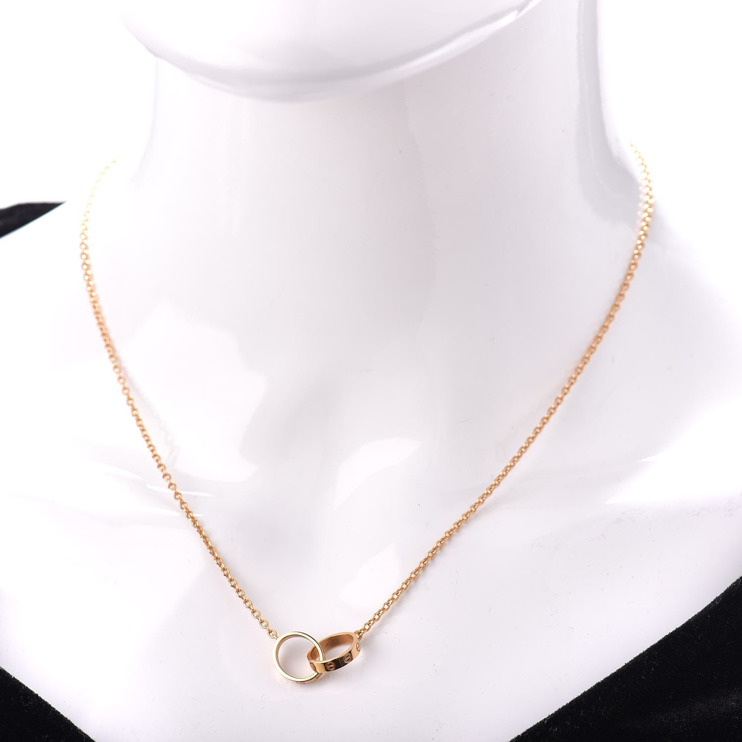 Cartier 18K Yellow Gold Interlocking LOVE Necklace 2 of 5